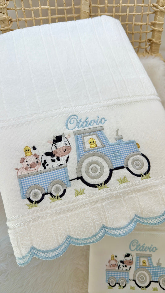Kit de Toalhas Trator dos Animais