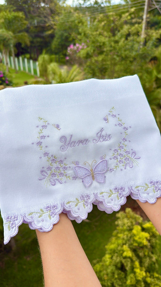 Kit 3 Fraldas Bordadas Fiore di Farfalla