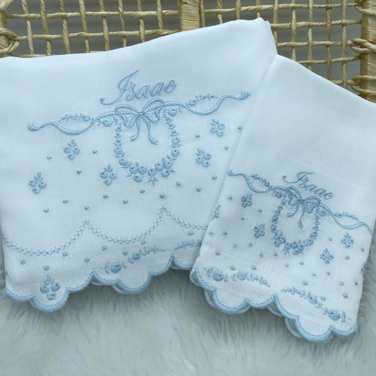 Kit De Fraldas Brasão Azul