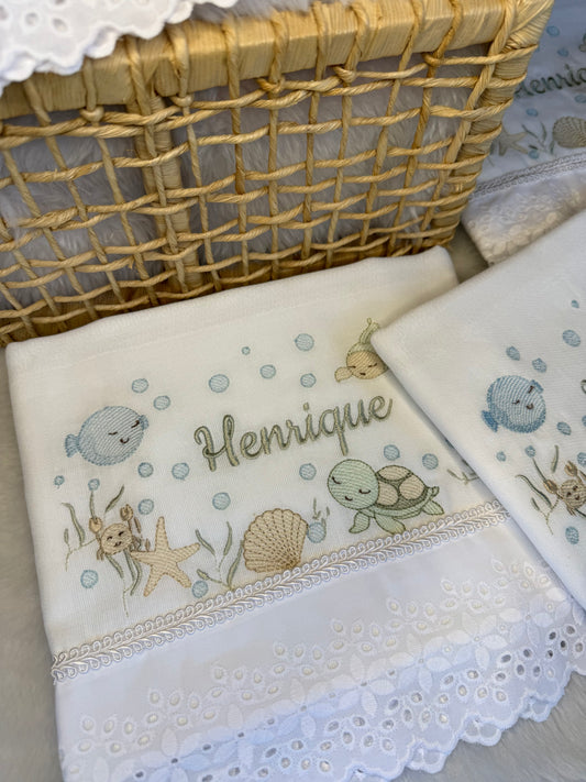 Kit de Fraldas Passeio Fundo do Mar