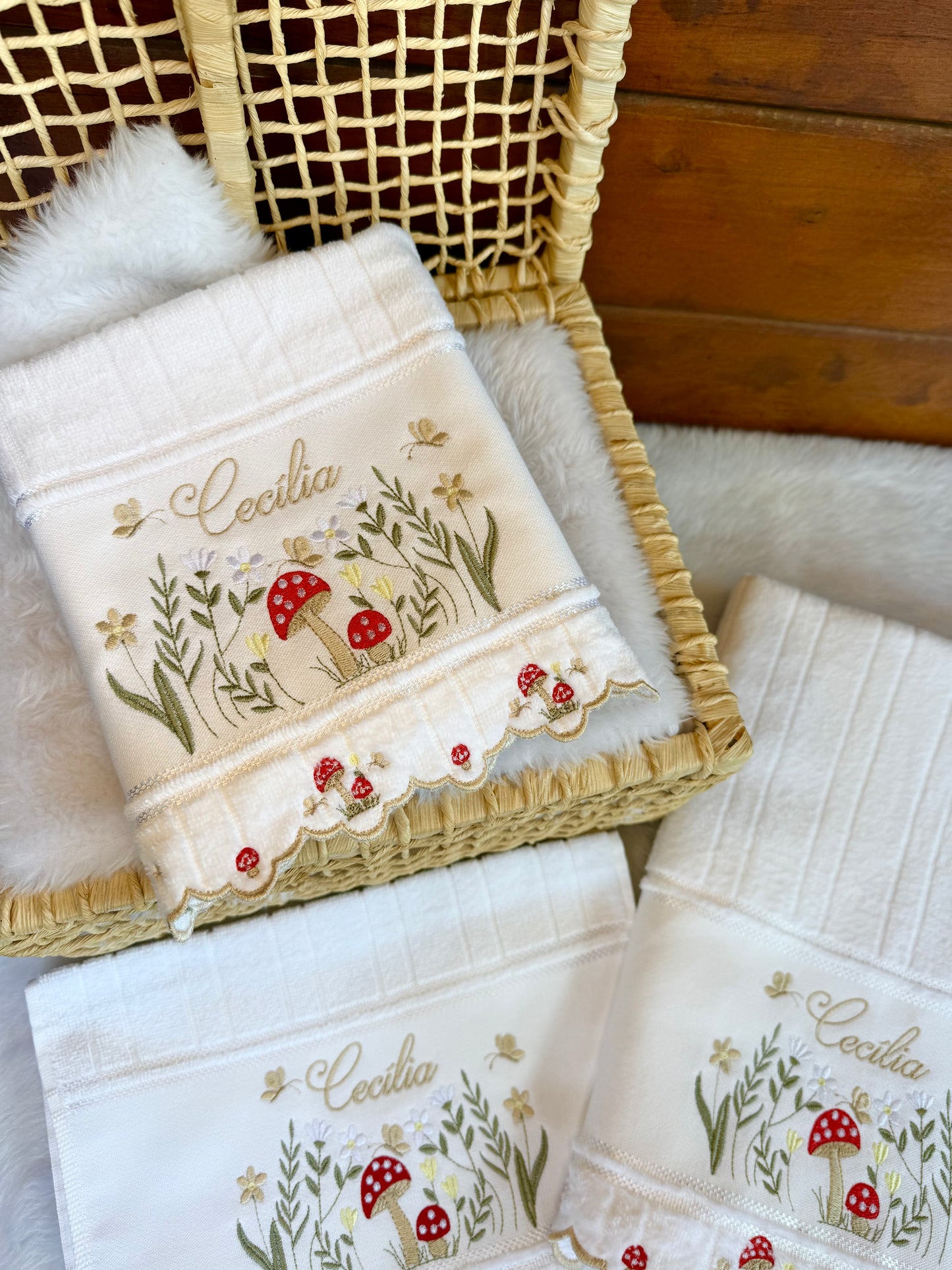 Kit de Toalhas Jardim de Cogumelo