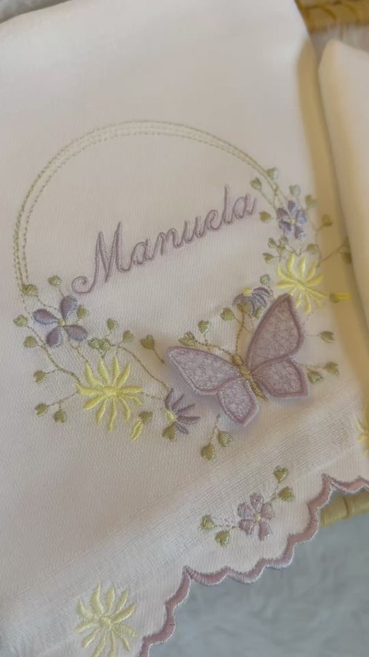 Fralda Ombro Guirlanda e Borboleta